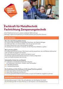 titel-Berufe-Blatt-Fachkraft für Metalltechnik-Fachrichtung Zerspanungstechnik